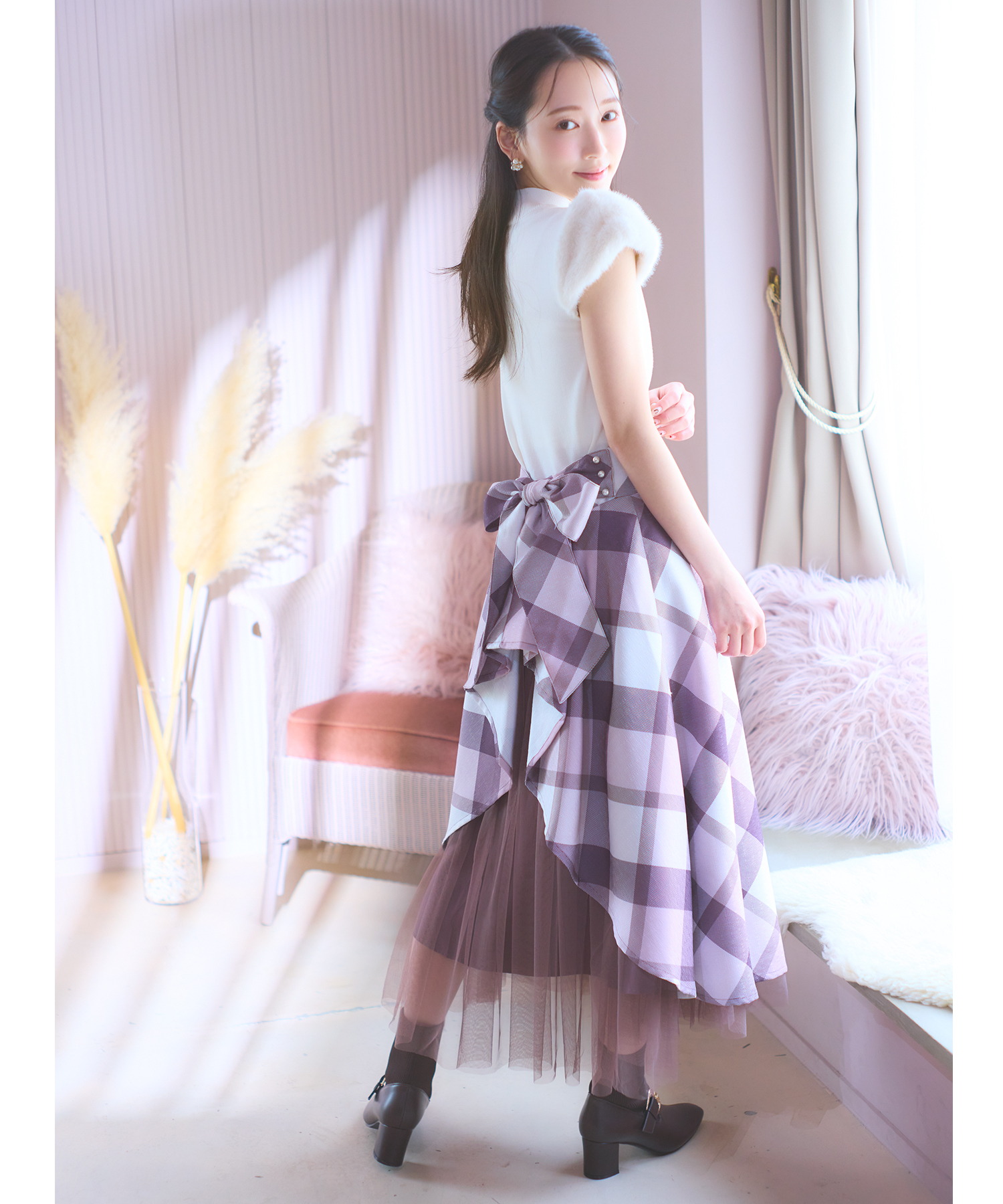 ニット セーター 「洗える」ファースリーブ ニットプルオーバー レディース Feroux ニット セーター 「洗える」ファースリーブ ニットプル