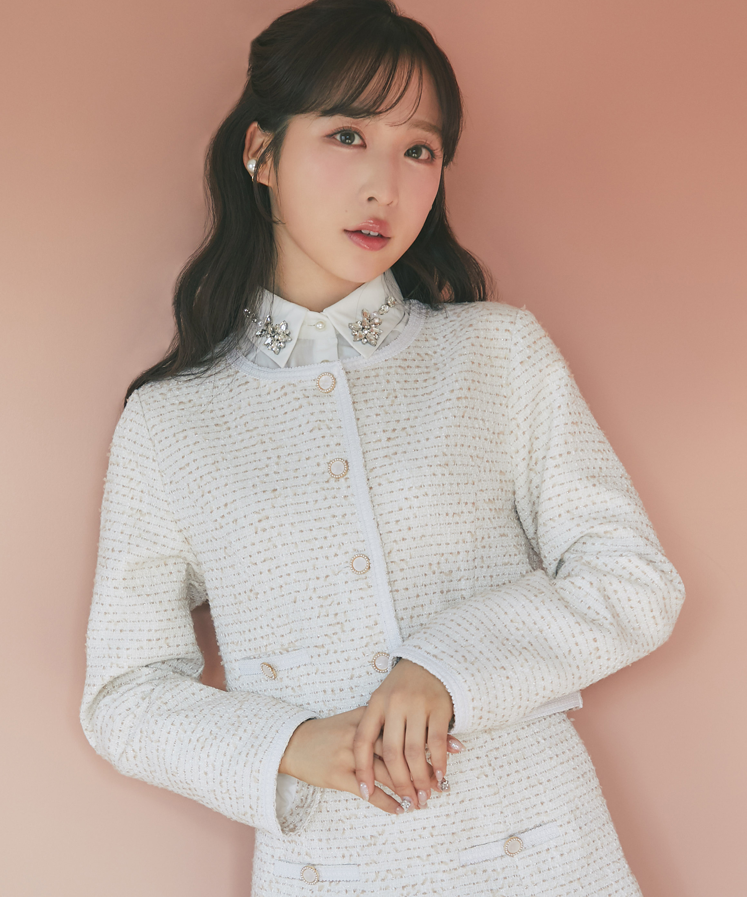 ブレード縁ツイードジャケット