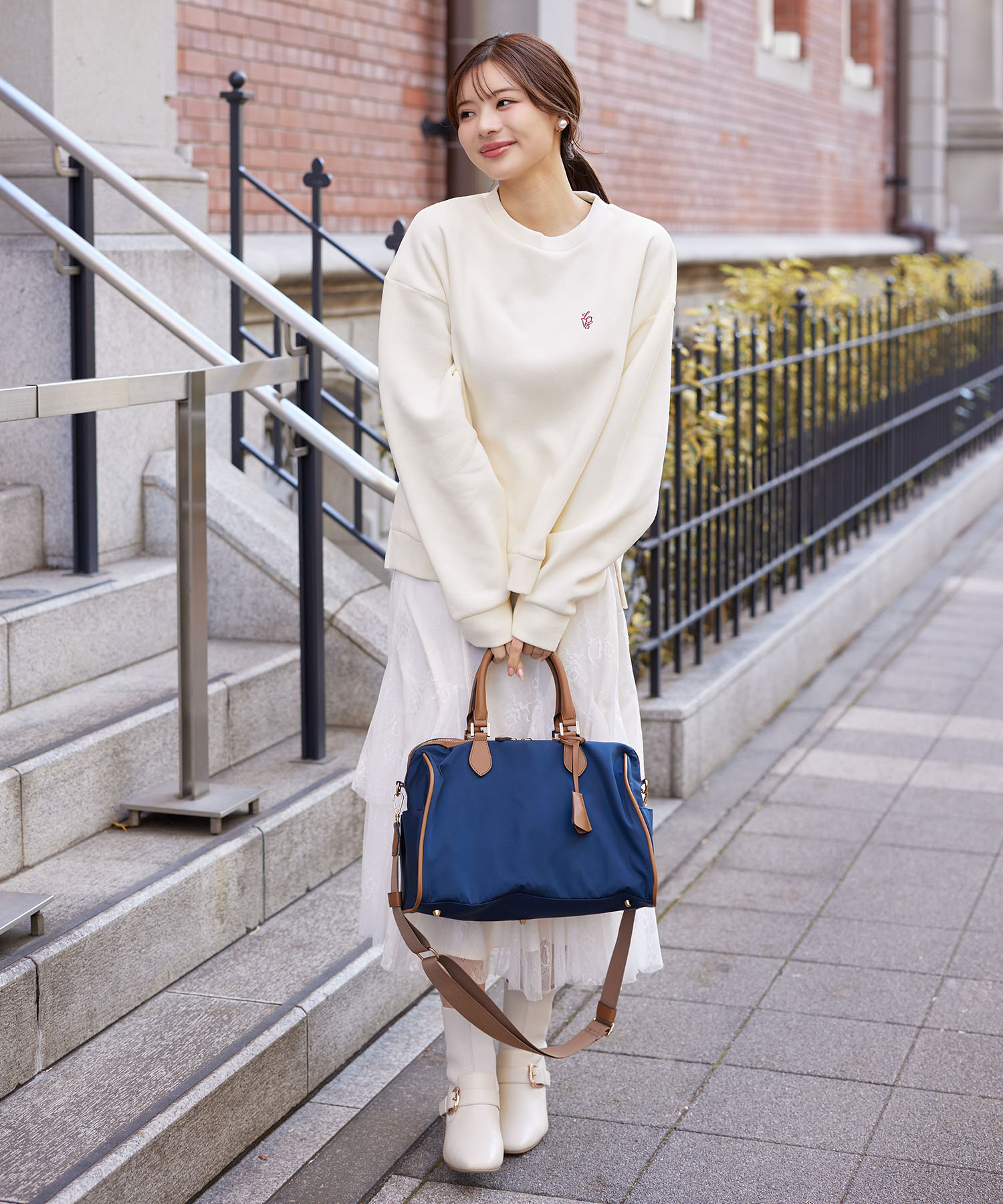 バックレースアップチュールレースティアードスカート