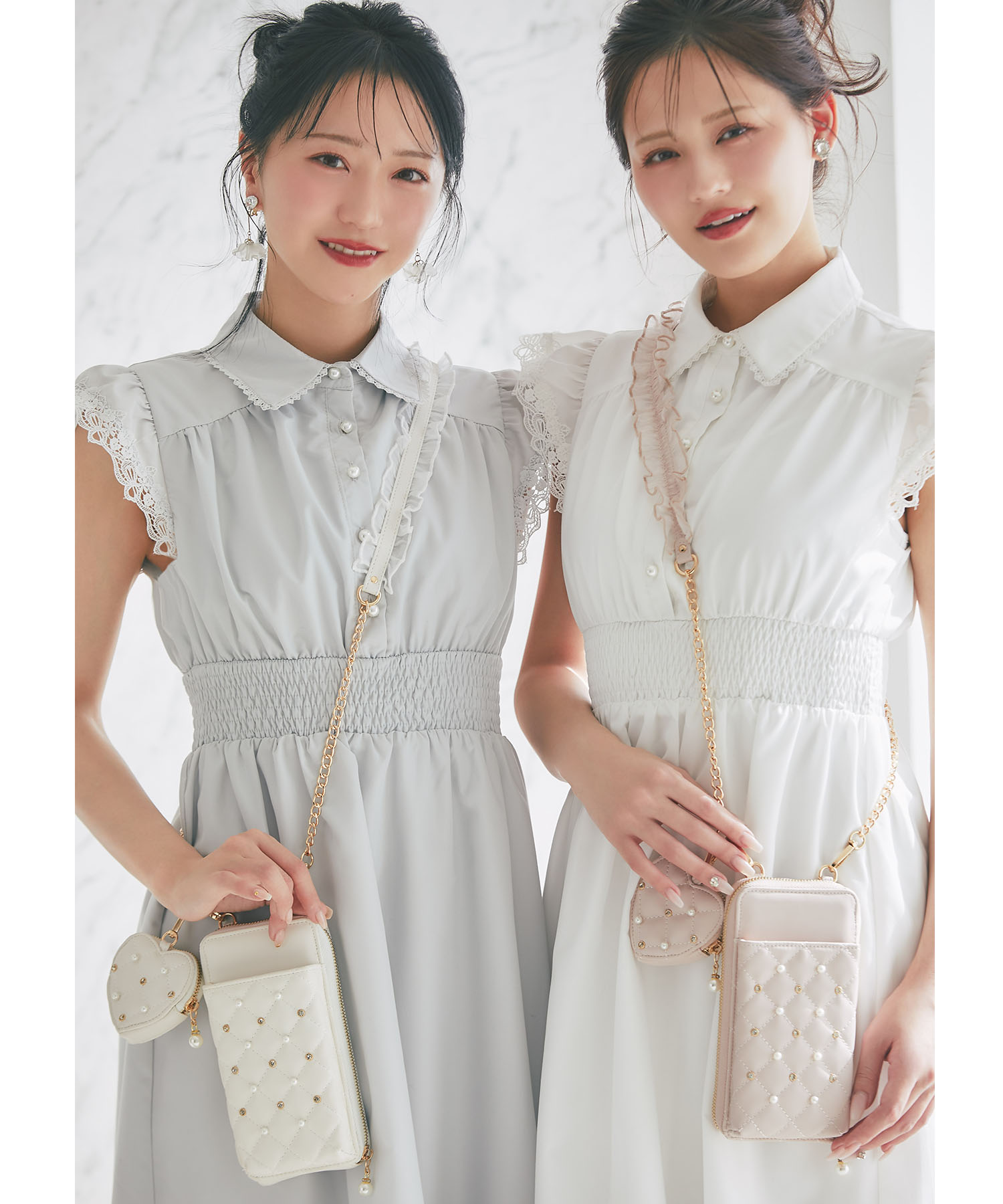 tocco トッコクローゼット　清楚な華やかさも細見えも叶えるリボンレースシャツワンピース