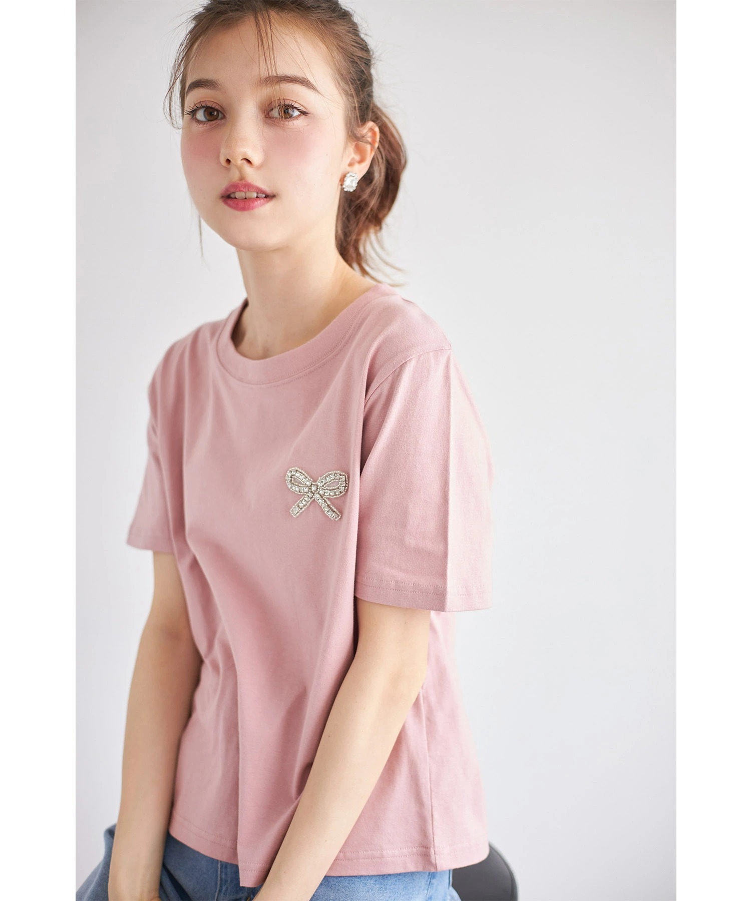 トップス trhko___0 幾何柄プリントプルオーバー/洗える(カットソー・Tシャツ