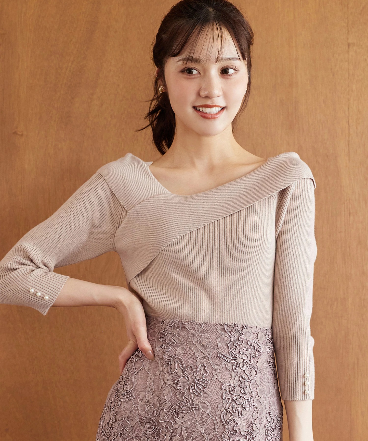 大人気❤️ロングタイトトップス　シンプルデザインで可愛い結び目付き トップス ファッション通販 スタイリスト御用達の安くて可愛いお